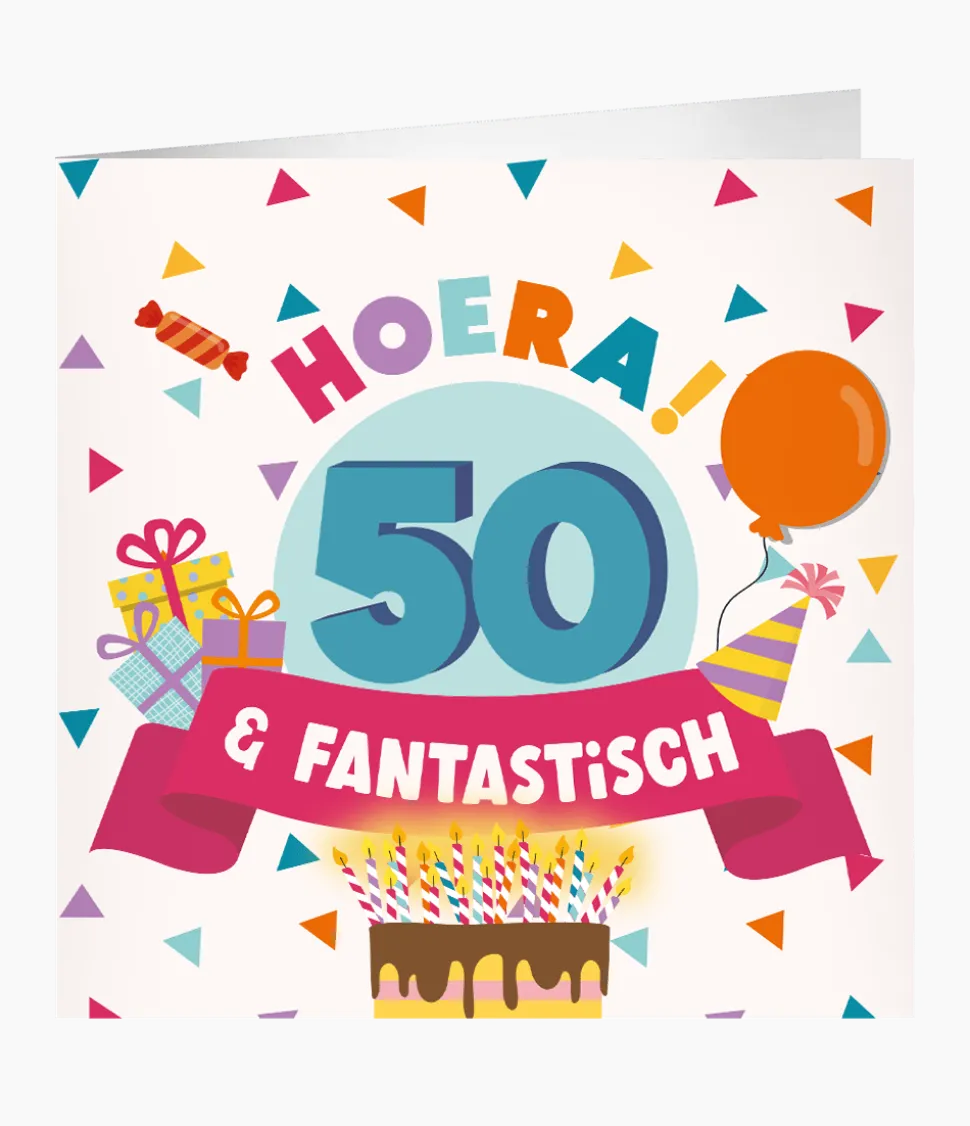 50 Jaar Wenskaart 23cm