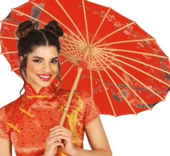 Japanse Paraplu Rood 82cm