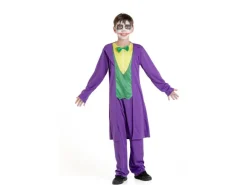 Joker Kostuum Paars Groen Kind