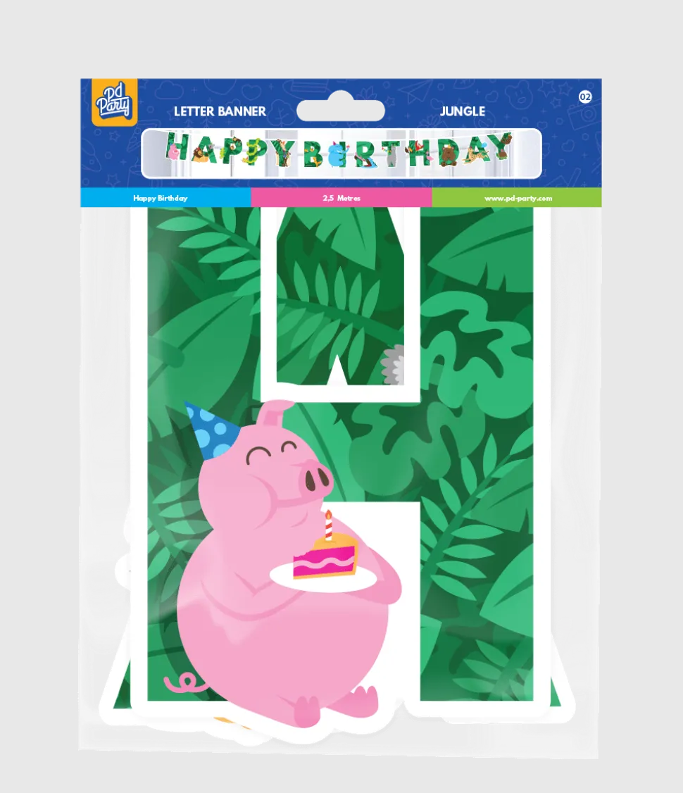 Jungle Letterslinger Happy Birthday 2,5m