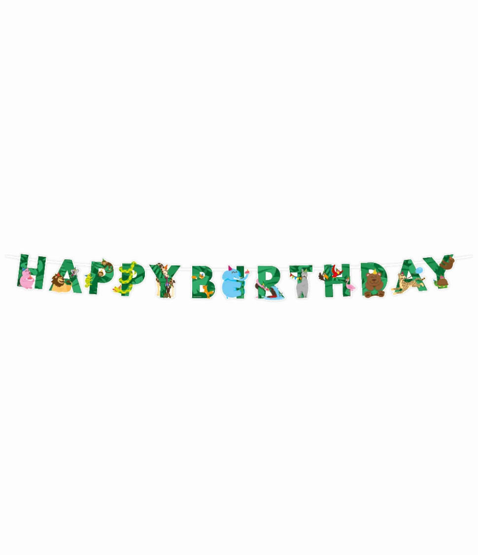 Jungle Letterslinger Happy Birthday 2,5m