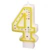 4 Kaars Geel 7,3cm