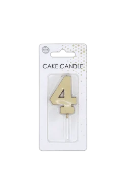 4 Kaars Goud Metallic 4,5cm