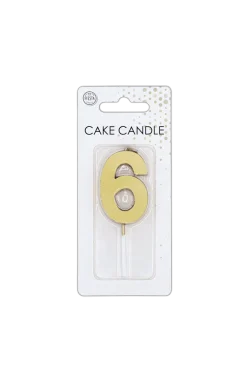6 Kaars Goud Metallic 4,5cm