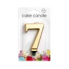 Kaars 7 Jaar Goud Metallic 8cm