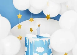 Kaars 1 Jaar Lichtblauw 9,5cm