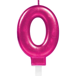 Kaars 0 Jaar Roze 8cm
