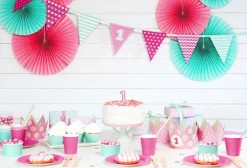 Kaars 1 Jaar Roze 7cm