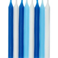 Kaarsjes Blauw 6cm 16 stuks
