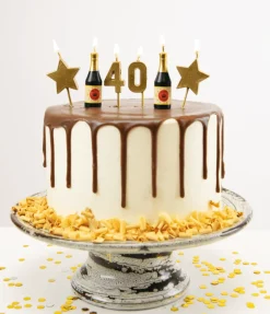 Kaarsjes 40 Jaar Champagne 17,5cm