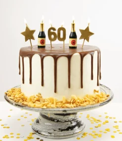 Kaarsjes 60 Jaar Champagne 17,5cm