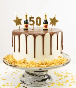 Kaarsjes 50 Jaar Champagne 17,5cm
