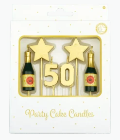 Kaarsjes 50 Jaar Champagne 17,5cm