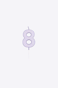 8 Kaars Lila Pastel 4,5cm