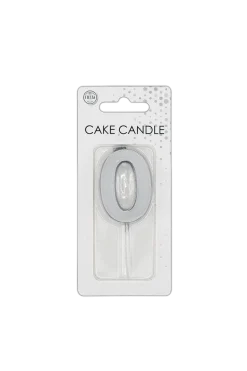 0 Kaars Zilver Metallic 4,5cm