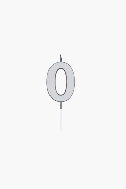0 Kaars Zilver Metallic 4,5cm