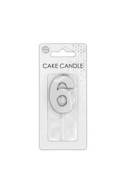 6 Kaars Zilver Metallic 4,5cm