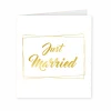 Kaart Just Married Goud Wit 15cm