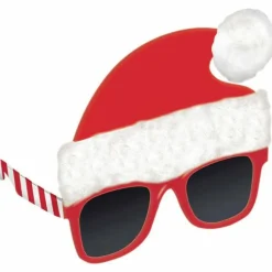 Kerstbril Kerstmuts Rood