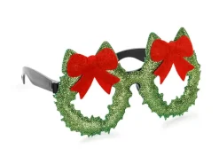 Kerst Bril Rood Groen Strik