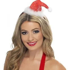 Kerst Haarband Kerstmuts Glitter