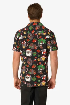 Kerst Hawaiian Blouse Merry Jinglejoy Heren