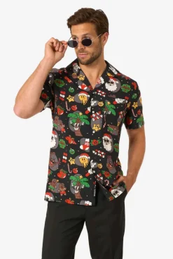 Kerst Hawaiian Blouse Merry Jinglejoy Heren