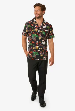 Kerst Hawaiian Blouse Merry Jinglejoy Heren