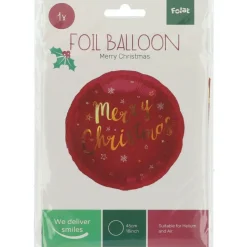 Kerst Helium Ballon Merry Christmas Leeg 45cm