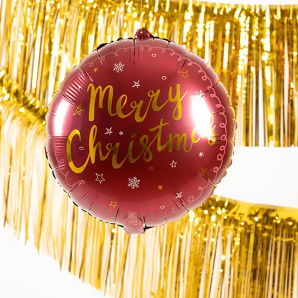 Kerst Helium Ballon Merry Christmas Leeg 45cm
