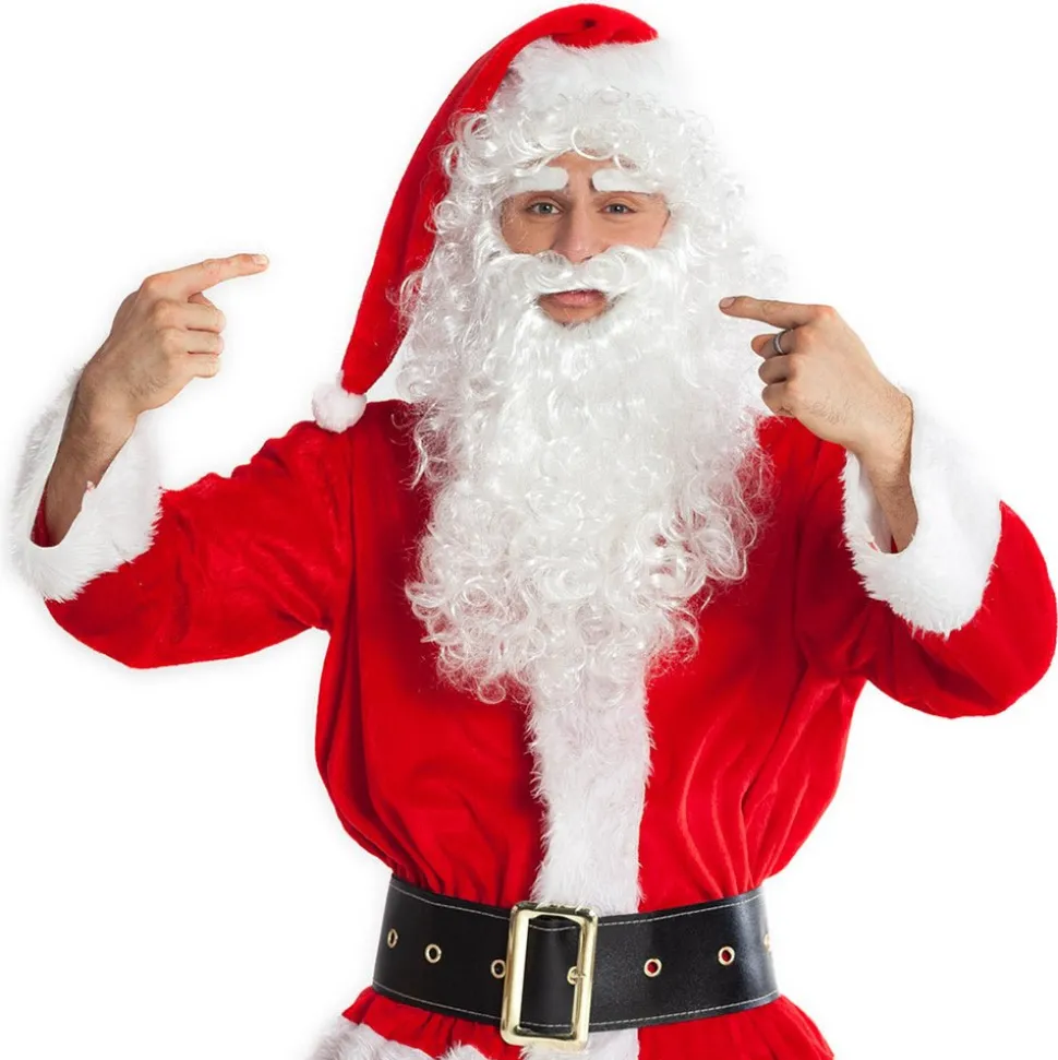 Kerstman Baard en Pruik Lang