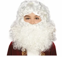 Kerstman Pruik Kind 2 delig