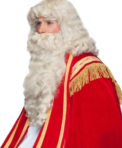 Kerstman Verkleedset Wit 3 delig