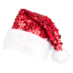 Kerstmuts Glitter Rood