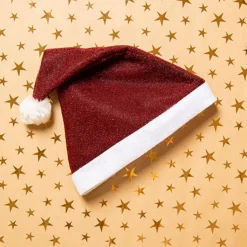 Kerstmuts Rood Glitter 58cm