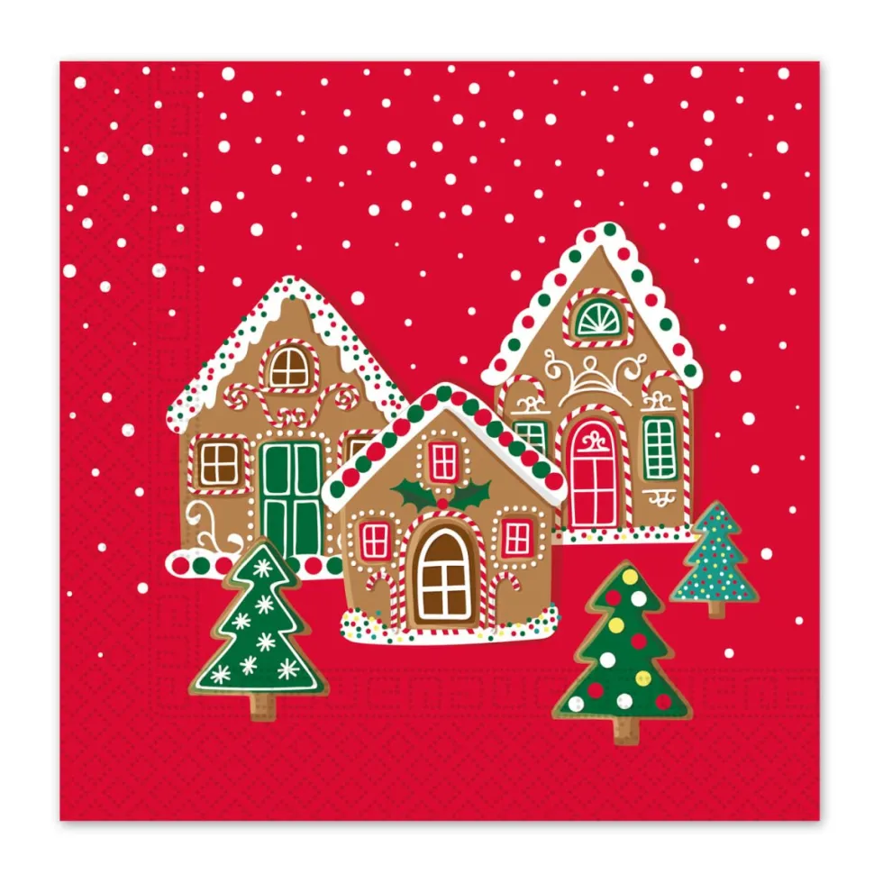 Kerst Servetten Gingerhouse 33cm 20st