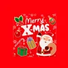 Kerst Servetten Rood Figuren 16cm
