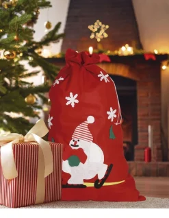 Kerstzak Sneeuwpop 85cm