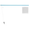 Lampionstokje Met LED Licht Blauw met Glow In The Dark Stickers Hout 40cm