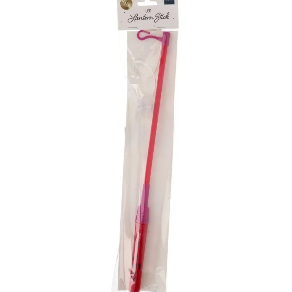 Lampionstokje Rood 40cm incl. batterij