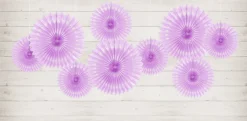 Lavendel Papieren Waaiers 20cm 3st