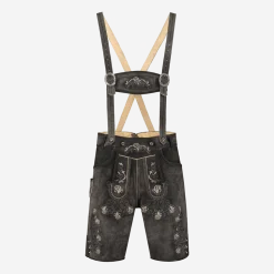 Lederhose Bruin Grijs Heren Kort Antiek