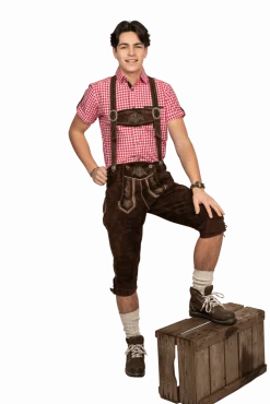 Lederhose Bruin Heren Lang