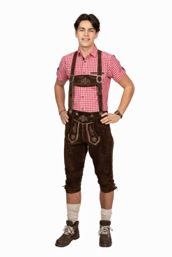 Lederhose Bruin Heren Lang