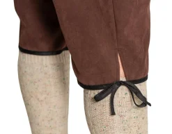Lederhose Donkerbruin Heren Met Verstelbare Bretels