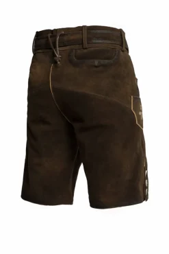 Lederhose Leer Kort Bruin en Riem