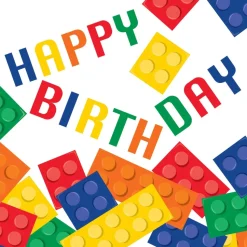 Lego Servetten Happy Birthday 33cm 16st