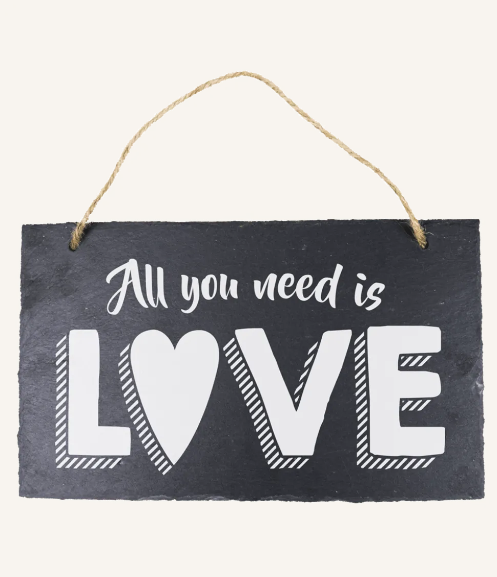 Leisteen Bordje All You Need Is Love 25cm