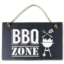 Leisteen Bordje Bbq Zone 25cm