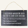 Leisteen Bordje Bier 25cm